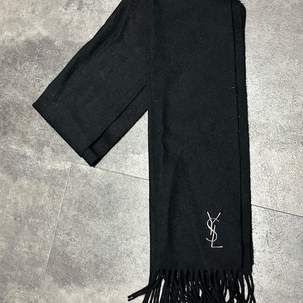 Black Yves Saint Laurent cashmere Unisex Scarf